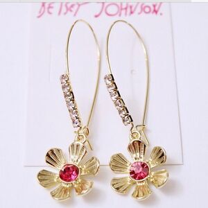 🌺 Betsey Johnson drop dangle flower earrings 🌺